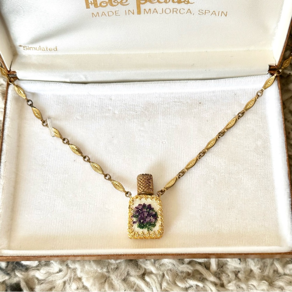 Antique Austrian Perfume Bottle Necklace